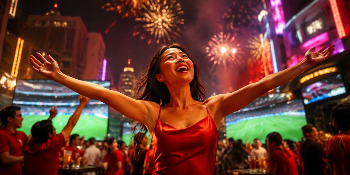 Khung cảnh sòng bài casino sôi động về đêm tại Hồ Chí Minh với ánh đèn neon